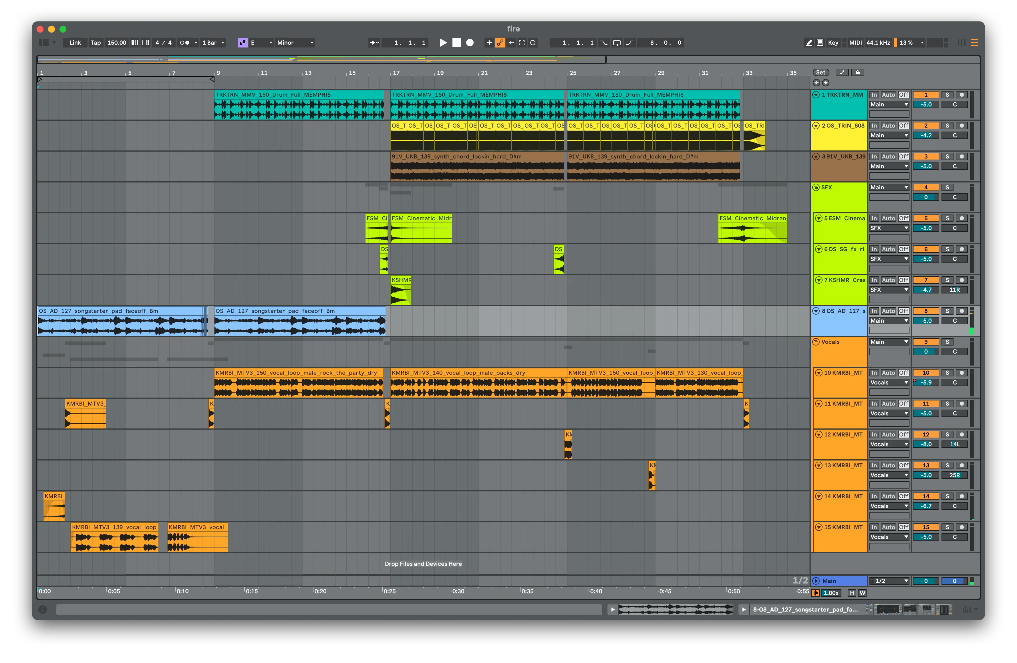 Ableton Live project screenshot